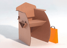 silla de cartón